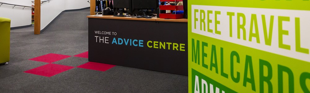 Photo of Heart of Worcestershire College's Worcester Advice Centre desk