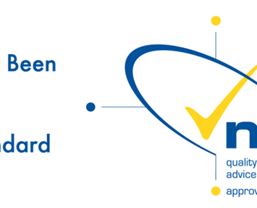 Matrix accreditation logo in blue and yellow with text reading 'We have again been awarded the Matrix standard'