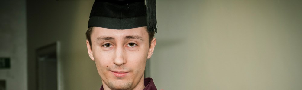 Male student in graduation cap