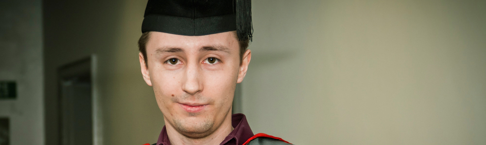 Male student in graduation cap