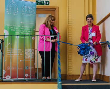 Cutting the ribbon at the opening of HoW Colleges SmartLiving - Tech Enabled Care Academy