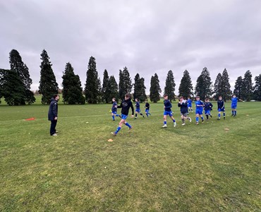 football academy training before match